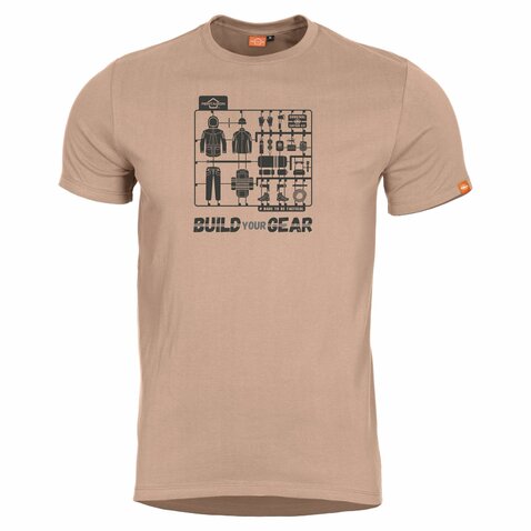 Tričko Pentagon Build Your Gear Khaki